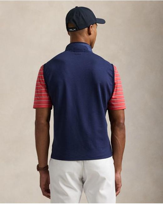 Ralph Lauren Blue Hybrid Full-Zip Gilet for men