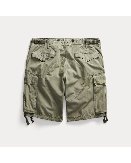 RRL Green Regiment Ripstop Cargo Short for men