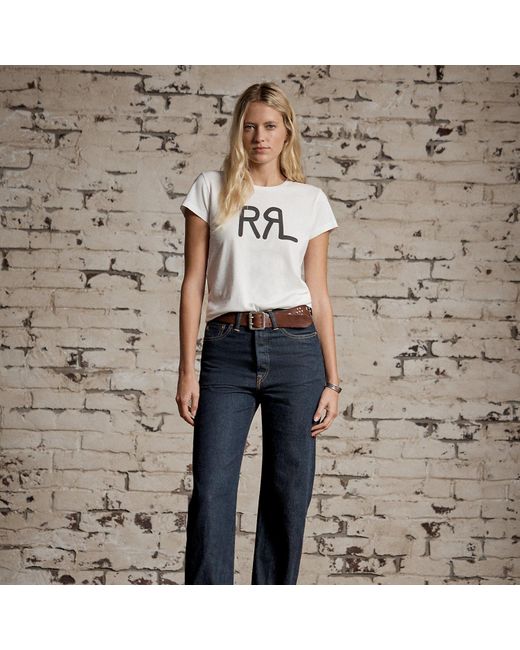 Jeans Rinse De Pernera Recta RRL de color Blue