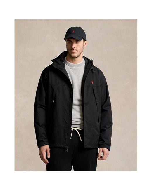 Ralph Lauren Black Big & Tall - Water-resistant Hooded Jacket for men