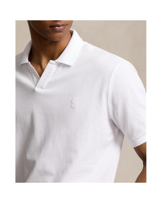 Polo Ralph Lauren White Classic Fit Stretch Mesh Polo Shirt for men