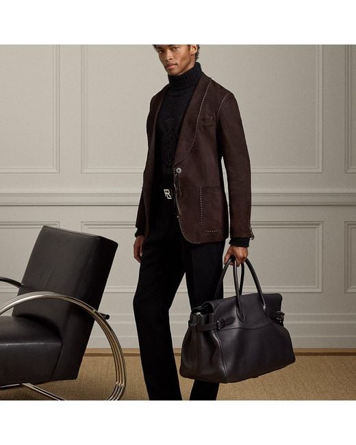 Ralph Lauren Black Bedford Calfskin Duffel for men
