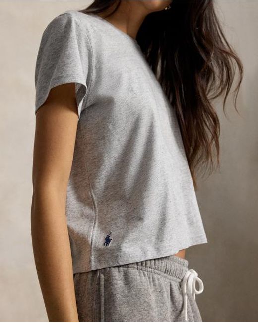Polo Ralph Lauren Gray Classic Shrunken Fit Jersey T-Shirt