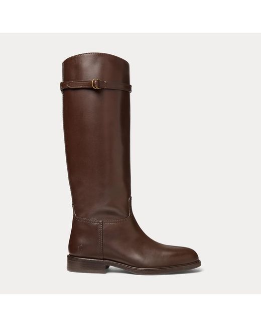 Polo Ralph Lauren Brown Leather Riding Boot