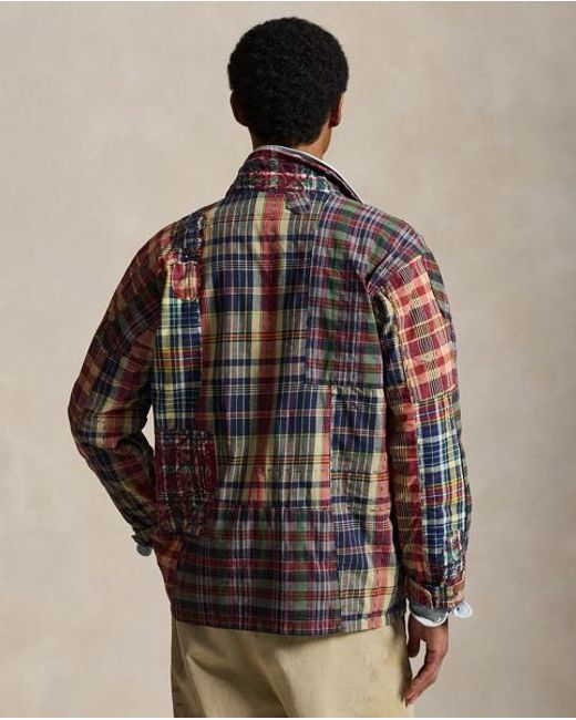 Polo Ralph Lauren Brown Patchwork Madras Overshirt for men