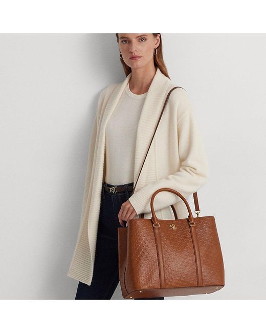 Lauren by Ralph Lauren Ralph Lauren Embossed Leather Large Marcy
