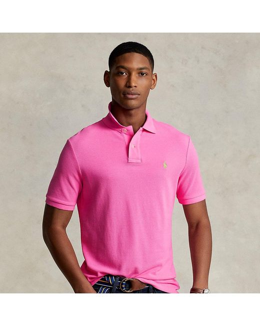 Polo Ralph Lauren Slim-Fit Poloshirt aus Piqué in Pink für Herren