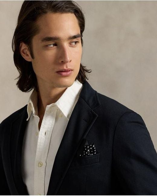 Polo Ralph Lauren Polo Soft Tailored Gebreid Mesh Colbert in het Blue voor heren