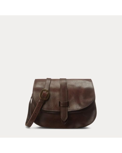 RRL Blue Leather Crossbody Bag