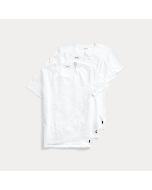 Polo Ralph Lauren White Slim Crewneck 3-pack for men