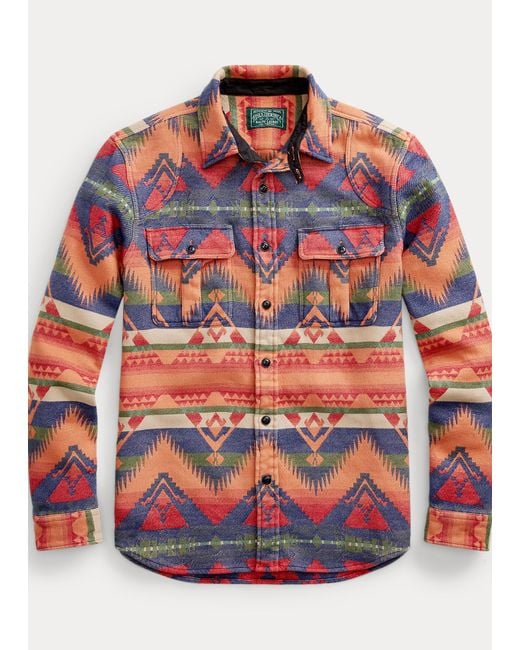Camicia in jacquard Classic-Fit di Polo Ralph Lauren in Multicolor da Uomo