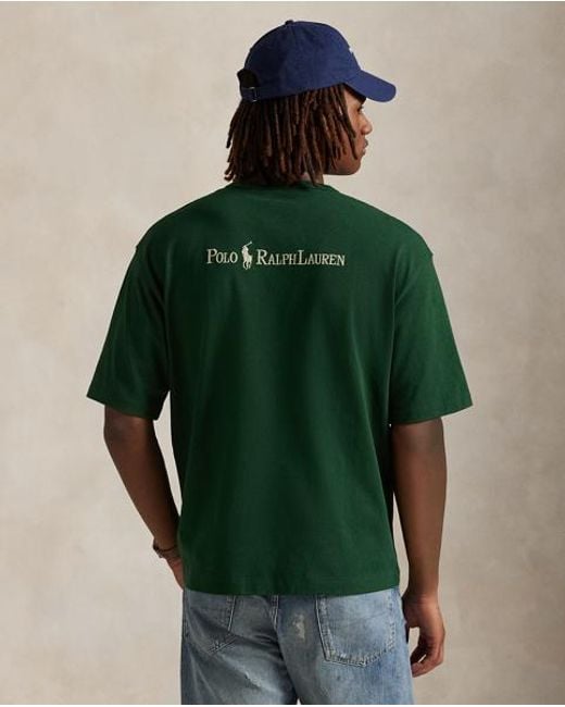 Polo Ralph Lauren Green Relaxed Fit Logo Jersey T-Shirt for men