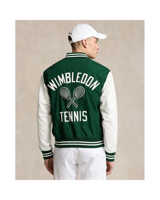 Polo Ralph Lauren Green Wimbledon Letterman Jacket for men
