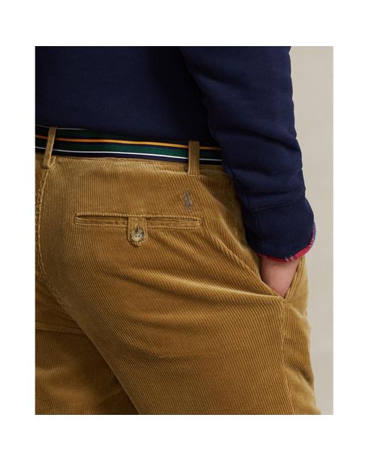 Polo Ralph Lauren Stretch Slim Fit Corduroy Trouser in Blue for Men | Lyst  UK