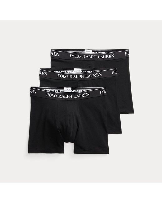 Polo Ralph Lauren Verpakking Van Drie Katoenen Boxershorts Met Stretch in het Black voor heren