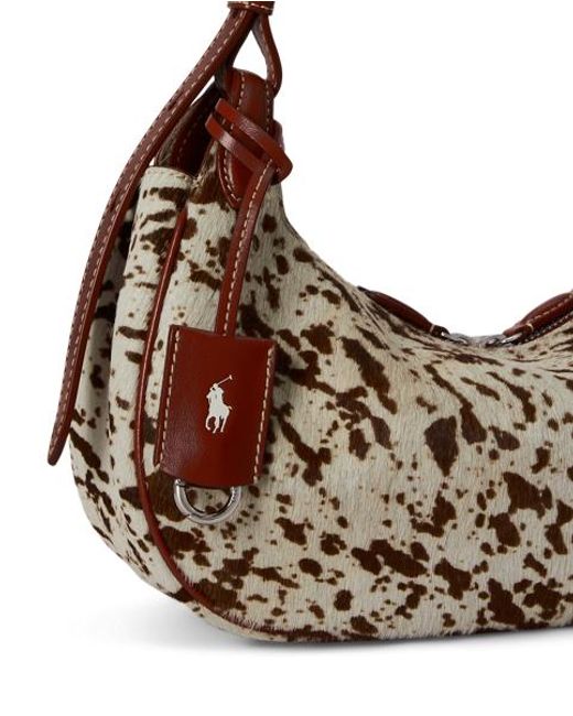 Polo Ralph Lauren Brown Polo Play Haircalf Shoulder Bag