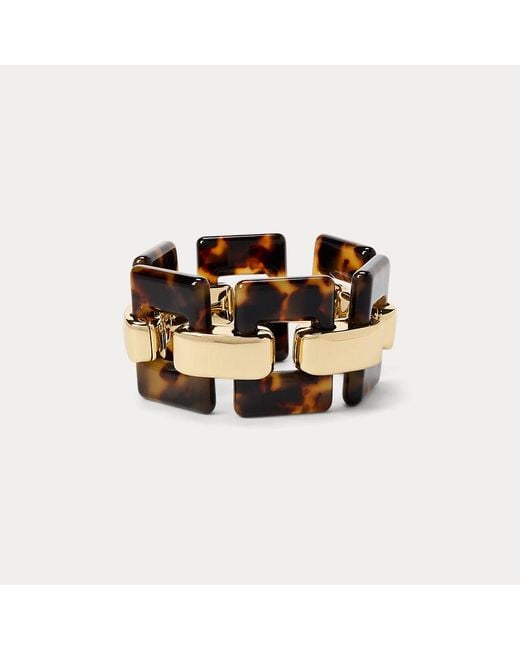 Ralph Lauren Metallic Tortoiseshell Link Flex Bracelet
