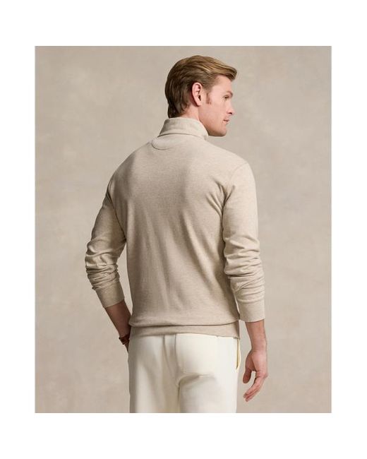 Polo Ralph Lauren White Luxury Jersey Quarter-zip Pullover for men