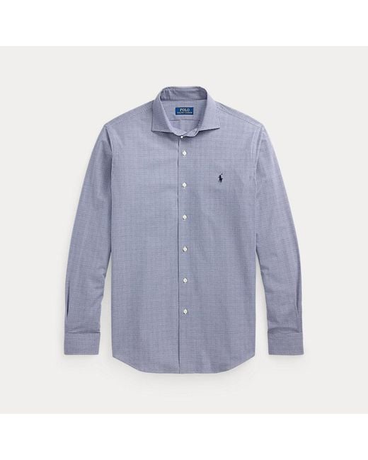 Polo Ralph Lauren Custom-Fit Karo-Popelinehemd in Blue für Herren