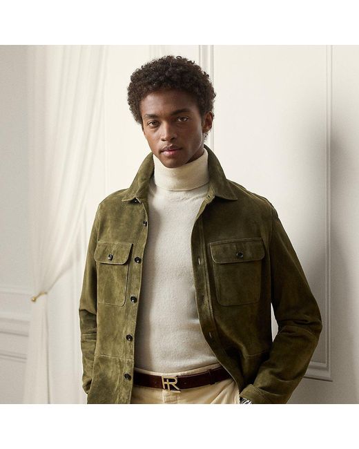 Ralph Lauren Calloway Suède Overhemdjack in het Green voor heren