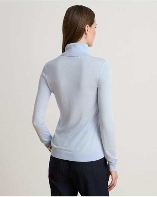Ralph Lauren Blue Roll Neck Jumper