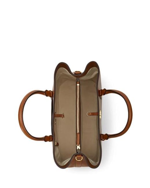 Ralph Lauren Green Leather Large Marcy Satchel