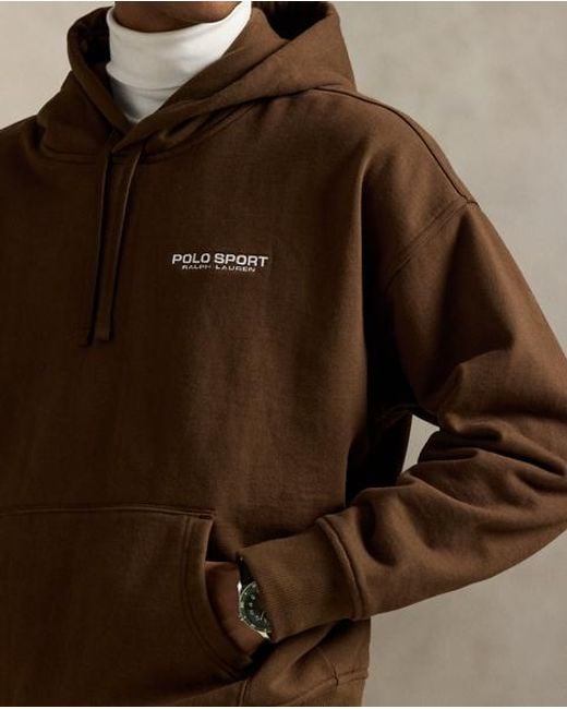 Sudadera Polo Sport De Felpa Con Capucha Polo Ralph Lauren de hombre de color Brown
