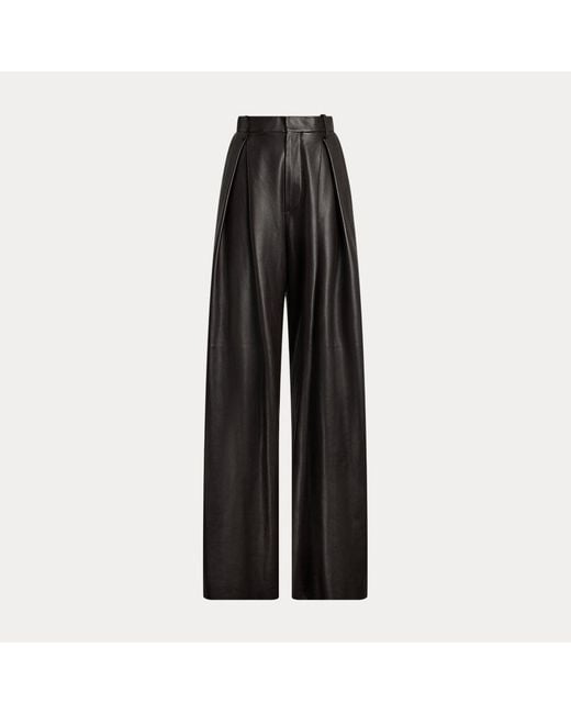 Ralph Lauren Black Hose Kelsie Aus Lammleder