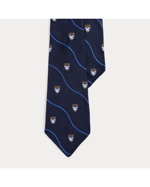 Polo Ralph Lauren Blue Vintage-inspired Silk Repp Club Tie for men