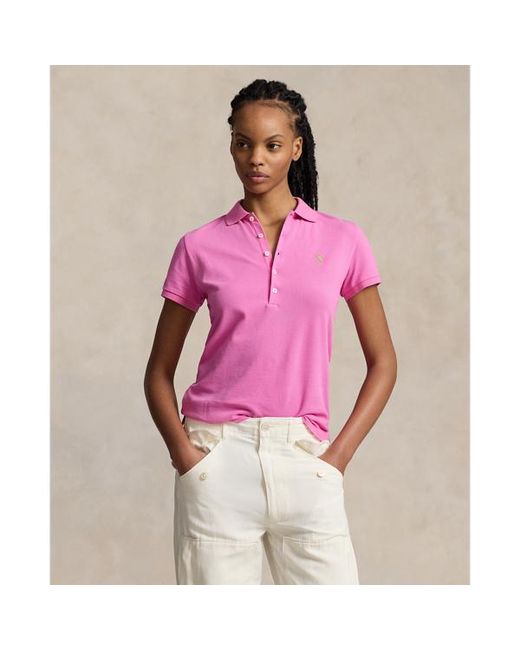 Ralph Lauren Pink Slim Fit Stretch Polo Shirt