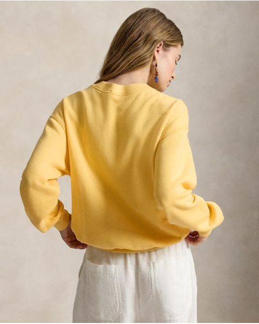 Polo Ralph Lauren Yellow Fleece Logo Crewneck
