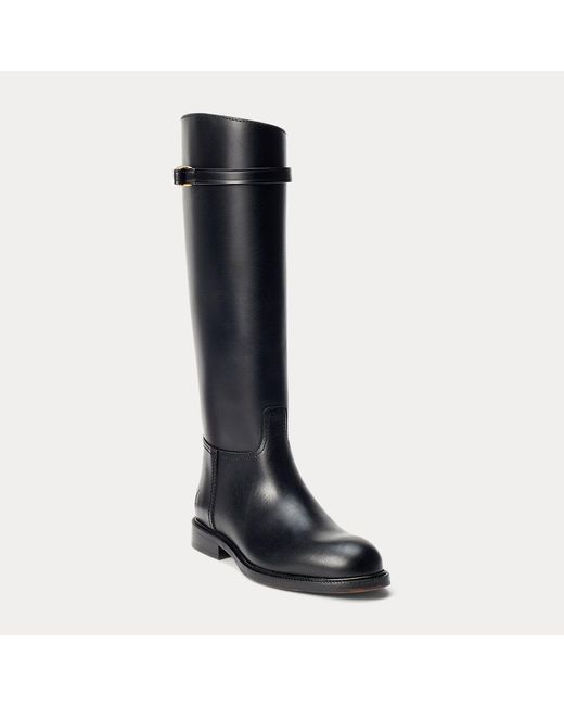 Polo Ralph Lauren Black Leather Riding Boot