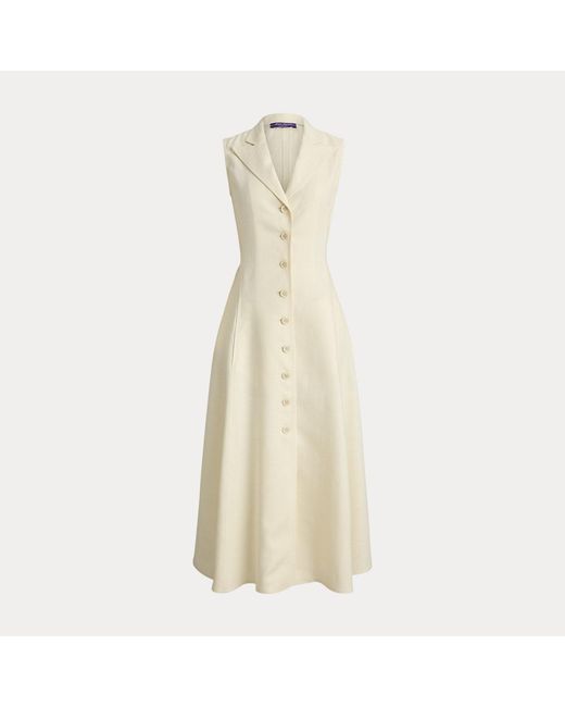 Ralph Lauren Natural Kensley Mini-Hopsack Day Dress