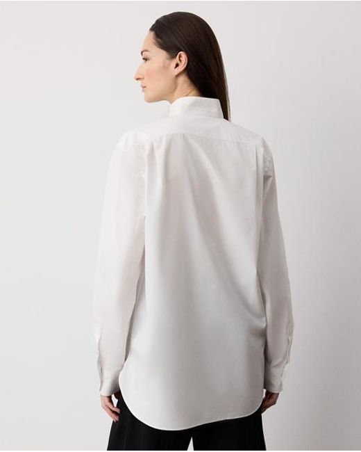 Ralph Lauren Gray Courtney Cotton Broadcloth Shirt