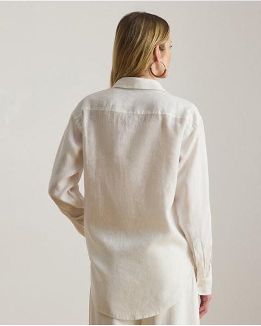 Ralph Lauren Natural Eyelet Linen Shirt