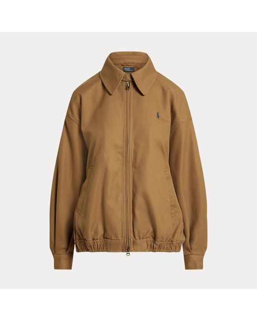 Polo Ralph Lauren Brown Oversized Cotton Windbreaker