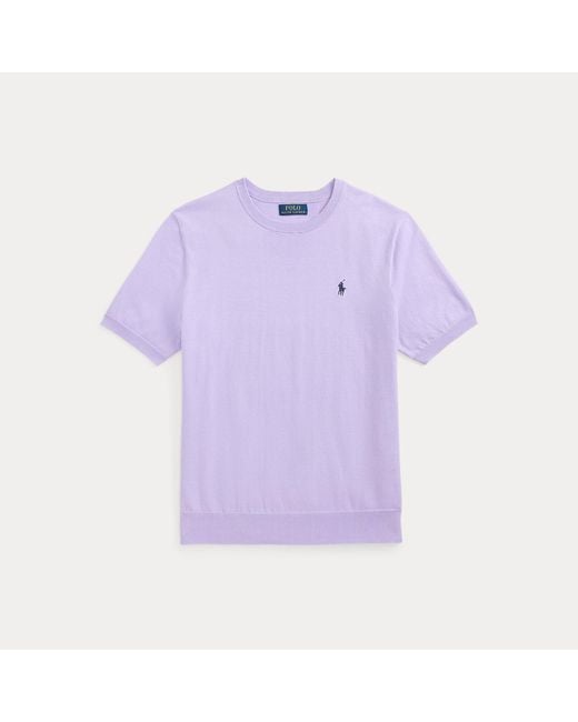 Polo Ralph Lauren Purple Cotton Crewneck Short-Sleeve Jumper for men