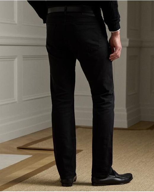 Ralph Lauren Black Slim Fit Stretch Twill Pant for men