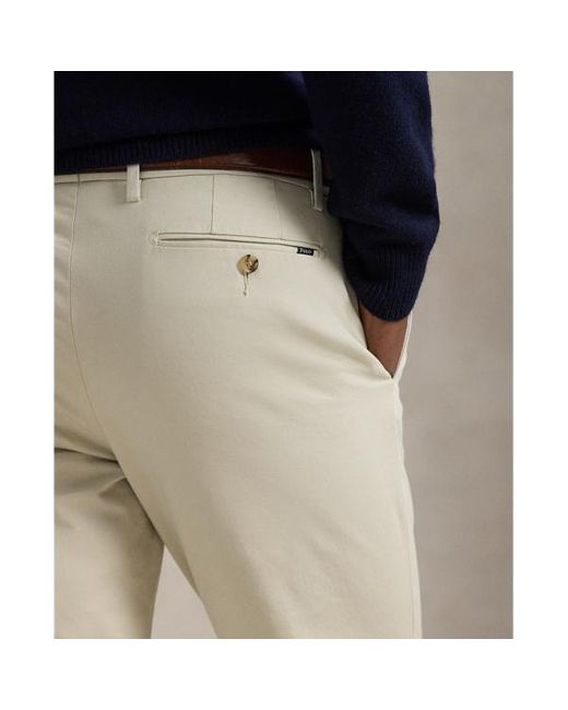 Pantaloni chino stretch Slim-Fit di Polo Ralph Lauren in Natural da Uomo