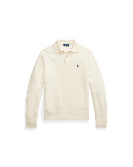 Polo Ralph Lauren Wool cotton Polo Collar Jumper in White for Men Lyst UK