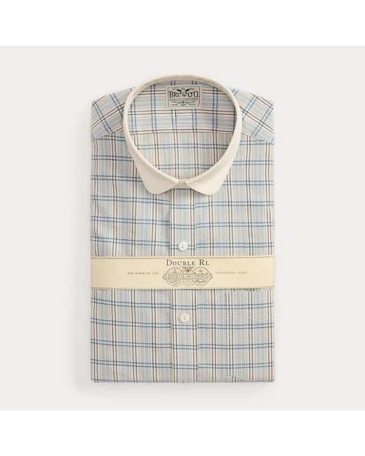 RRL Black Slim Fit Checked Shirt for men