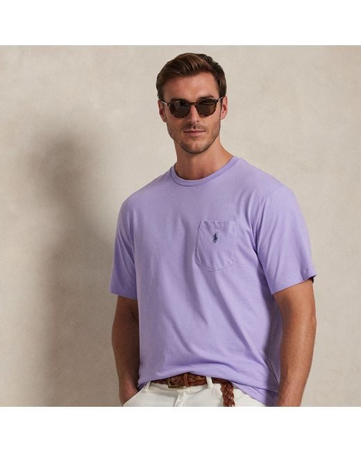 Polo Ralph Lauren Purple Ralph Lauren Jersey Pocket T-Shirt for men