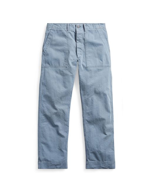 RRL Cotton Herringbone Pant in Blue for Men | Lyst