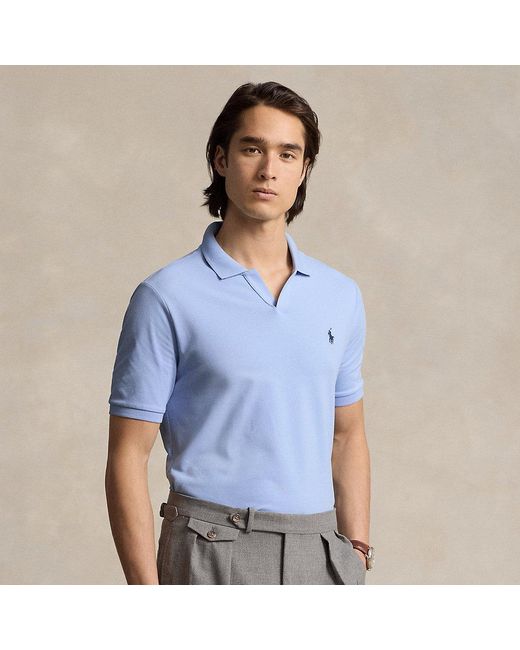 Polo Ralph Lauren Blue Classic Fit Stretch Mesh Polo Shirt for men