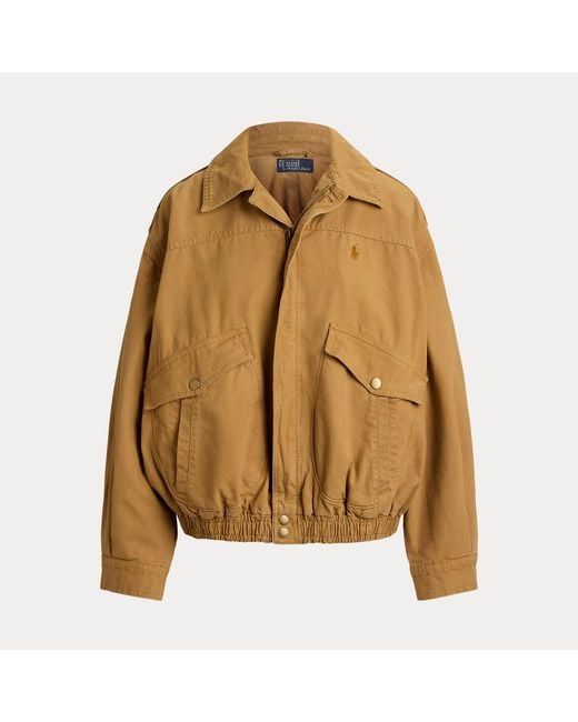 Polo Ralph Lauren Brown Cotton Canvas Utility Jacket