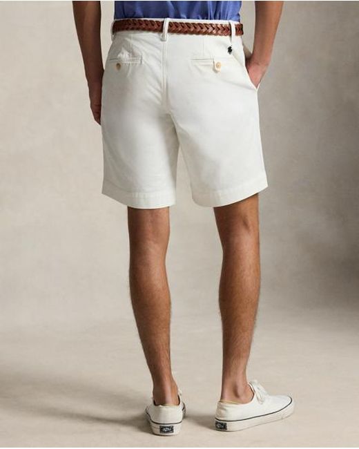 Polo Ralph Lauren Blue 23 Cm Stretch Straight Fit Chino Short for men