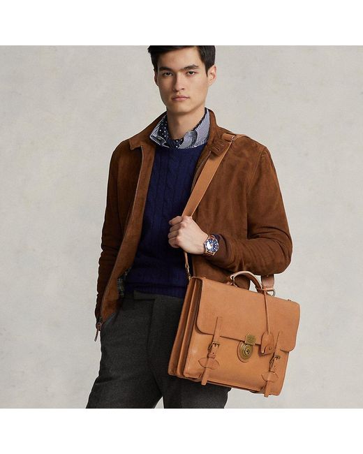 Porte-documents Heritage en cuir Polo Ralph Lauren pour homme en coloris  Marron | Lyst