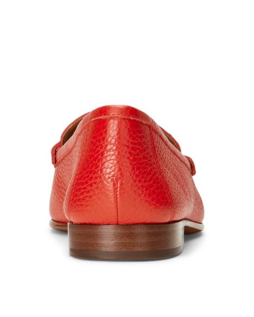 Penny loafer in pelle martellata di Polo Ralph Lauren in Red