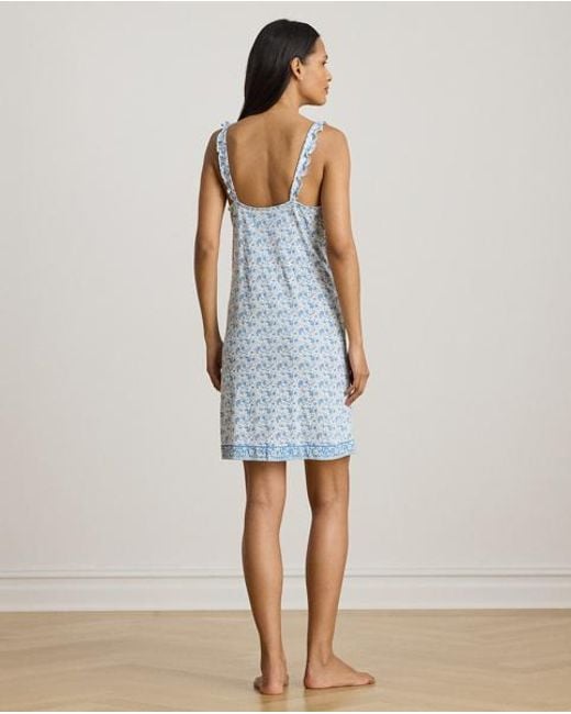 Camisón Paisley De Punto Jersey Ralph Lauren de color Blue