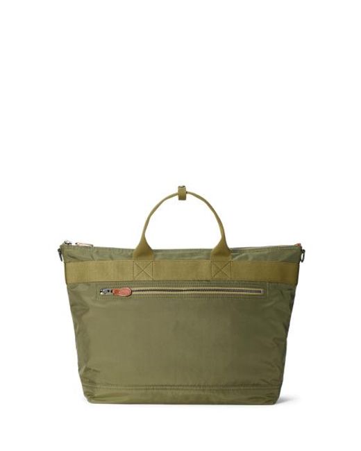 RRL Green Nylon Utility Messenger Bag for men